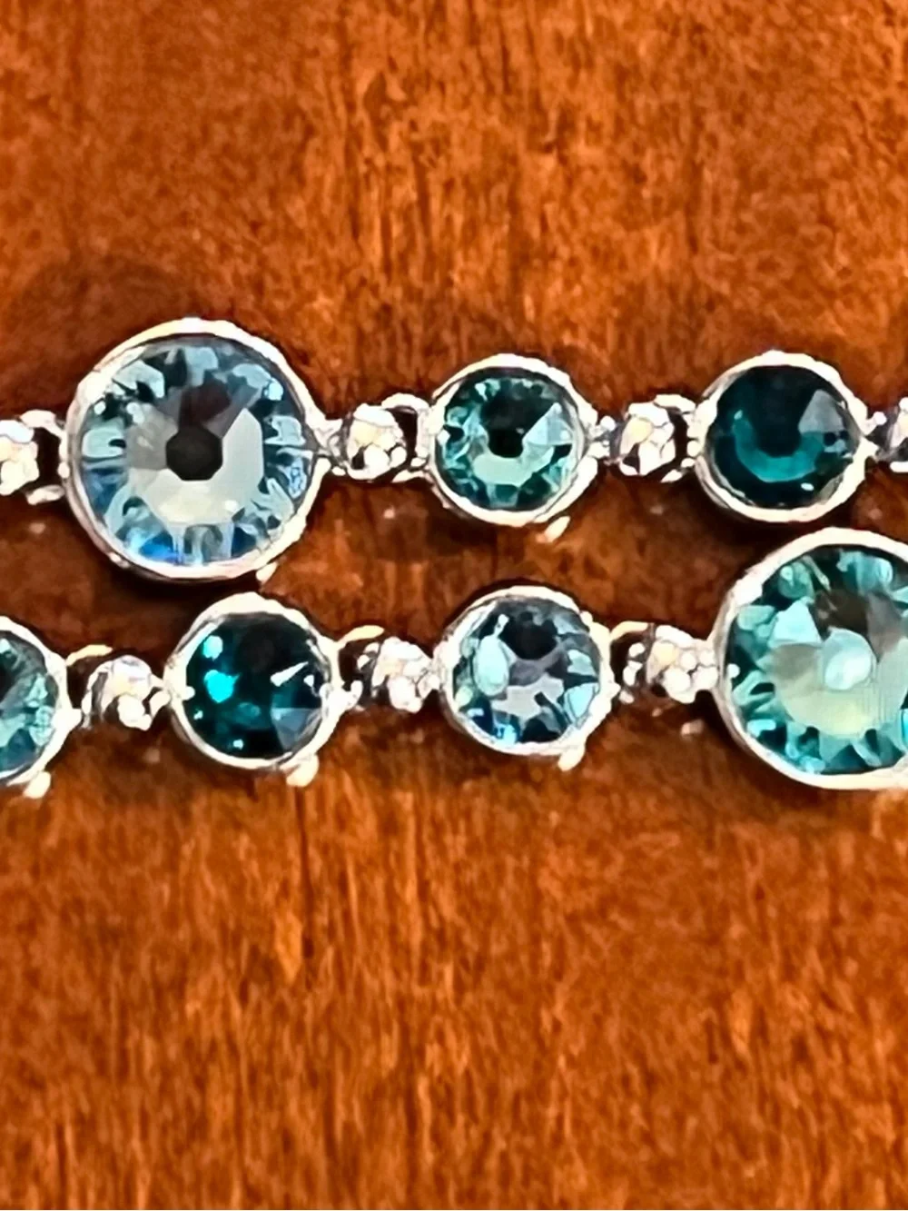 ‼️Half Off‼️Touchstone Jewelry Aqua Crystal Multi-Stone Adjustable Bracelet - Picture 4 of 7